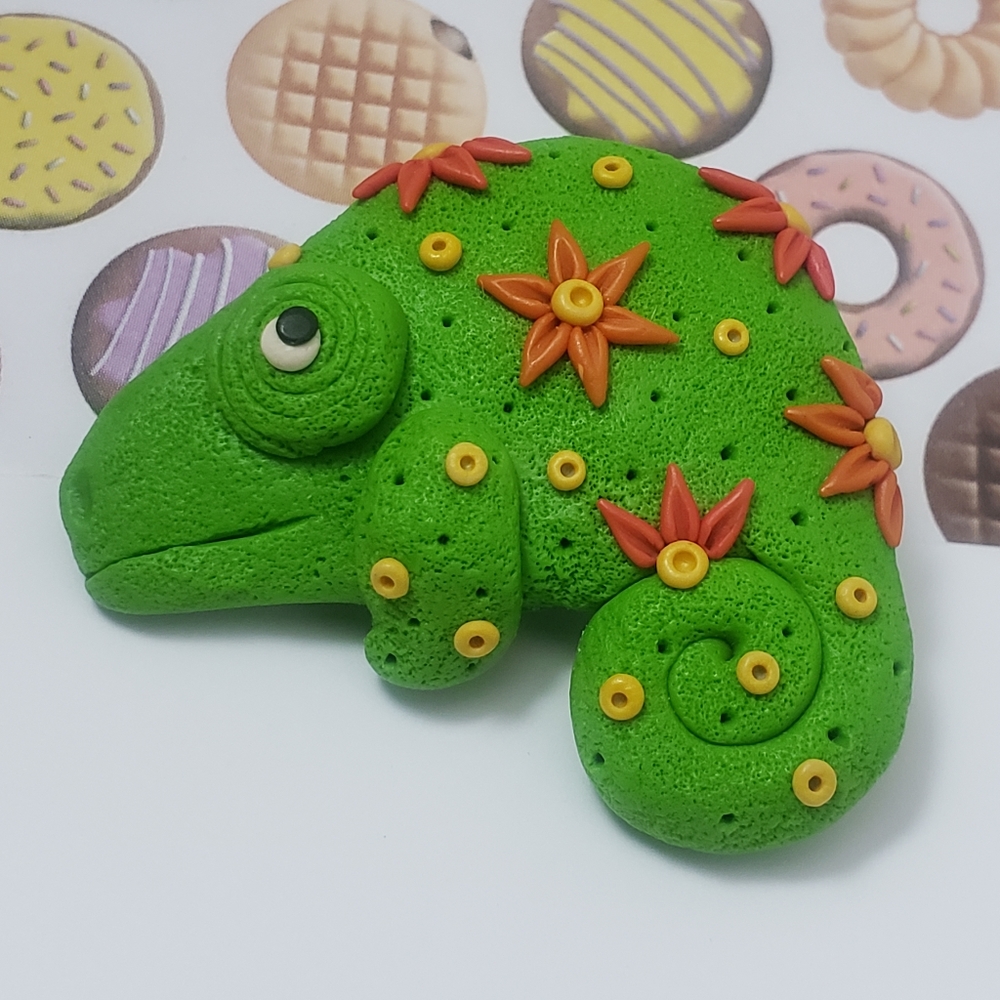 Quirky Chameleon Brooch